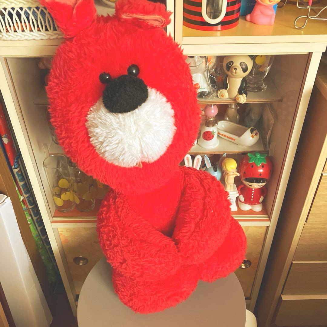 昭和レトロ レトロポップ クマちゃん ぬいぐるみ クマ 赤いクマ ベロ出し 希少
