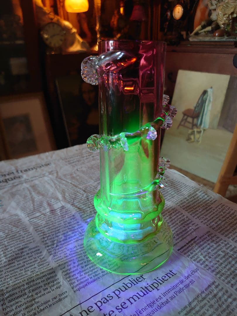 イギリス1800s'後期 ビクトリアン クランベリー＆ヴァセリン(ウラン)ベース