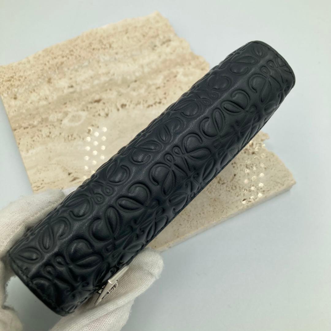 ！極美品！　ロエベ　アナグラム　ブラック　レザー　17A