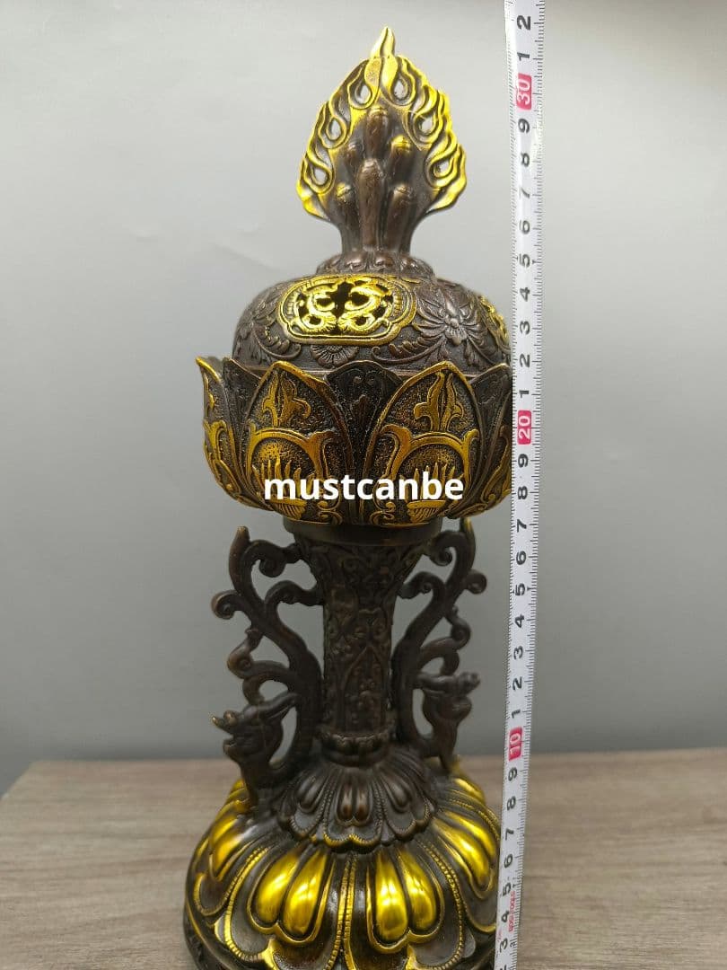 銅器 吉祥八宝蓮花薫炉 法器 宝蓮灯 仏堂薫炉 工芸品 置物