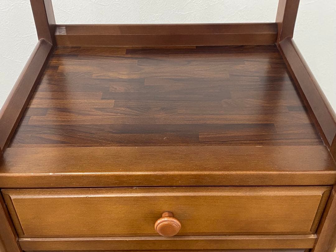 程度良 カリモク 収納 整理 棚 コンソール 電話台 飾り棚