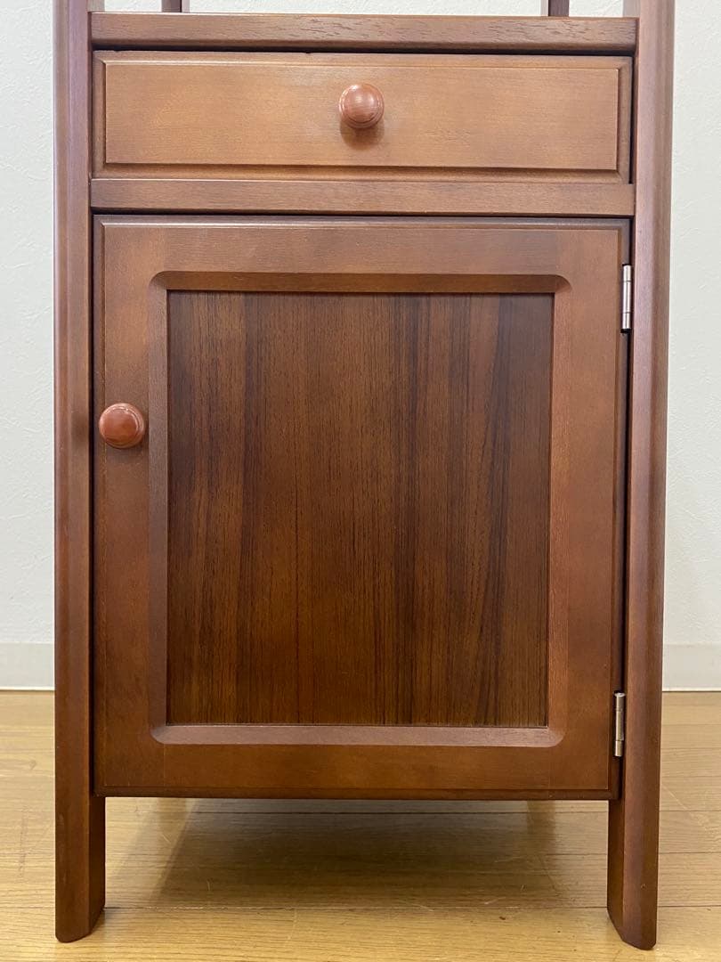 程度良 カリモク 収納 整理 棚 コンソール 電話台 飾り棚