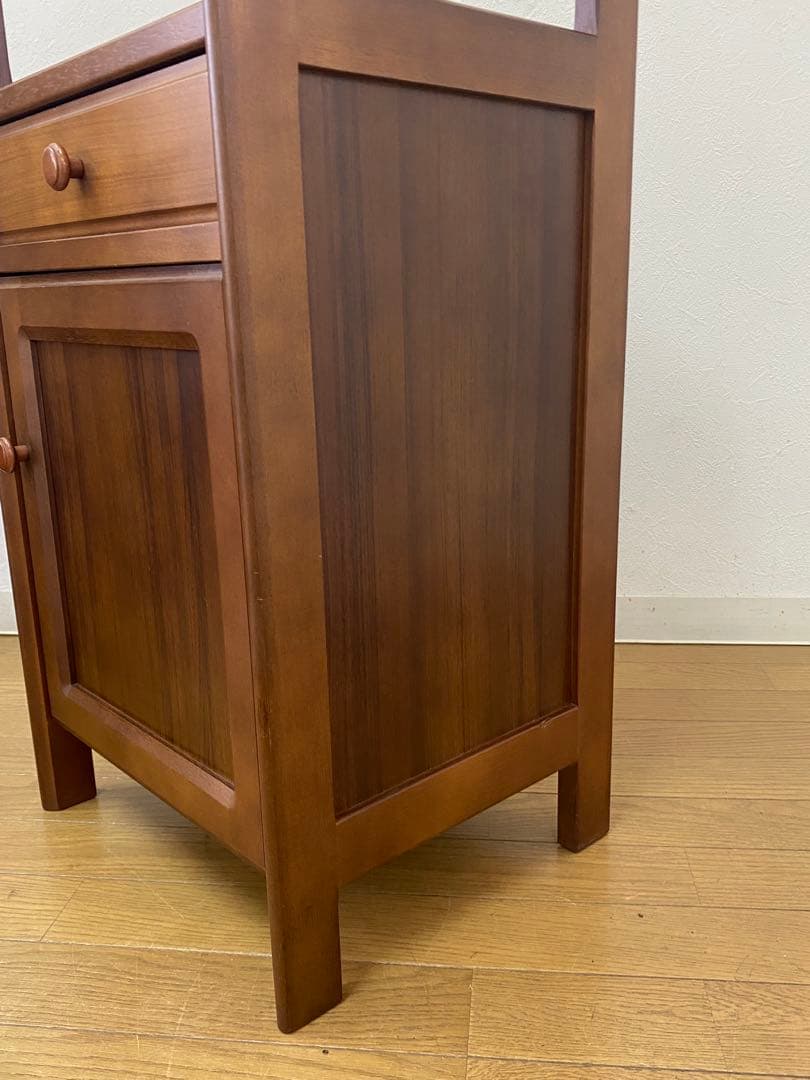 程度良 カリモク 収納 整理 棚 コンソール 電話台 飾り棚