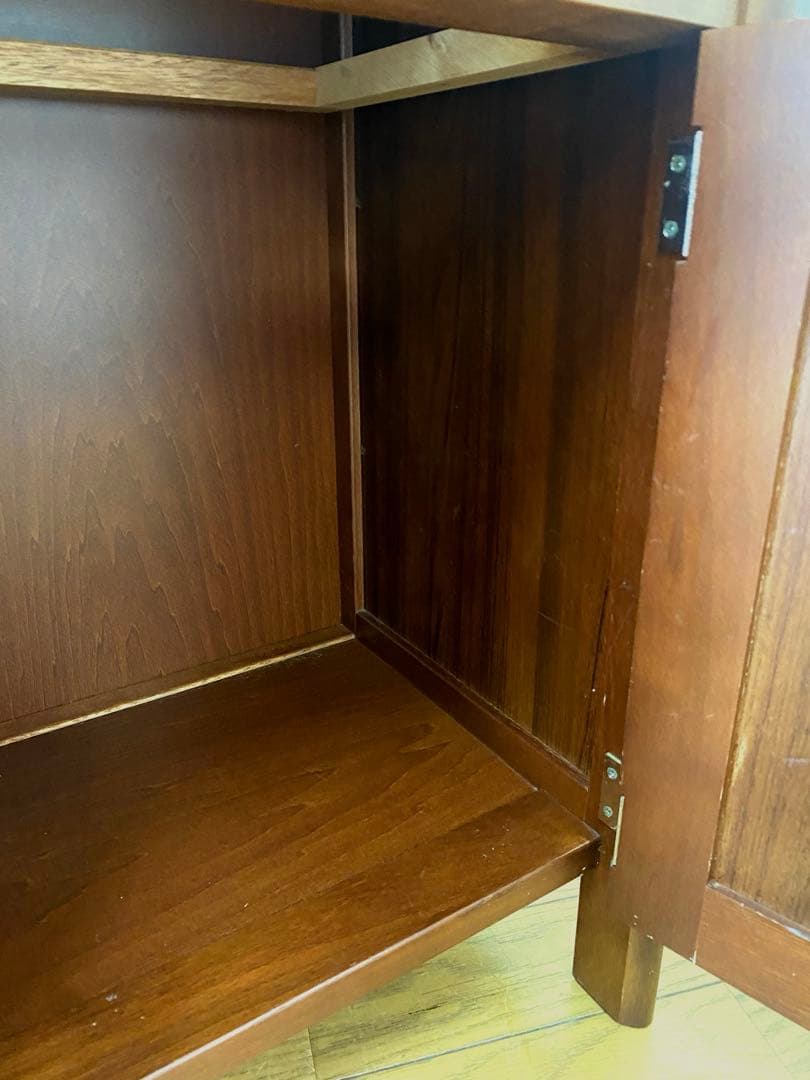 程度良 カリモク 収納 整理 棚 コンソール 電話台 飾り棚