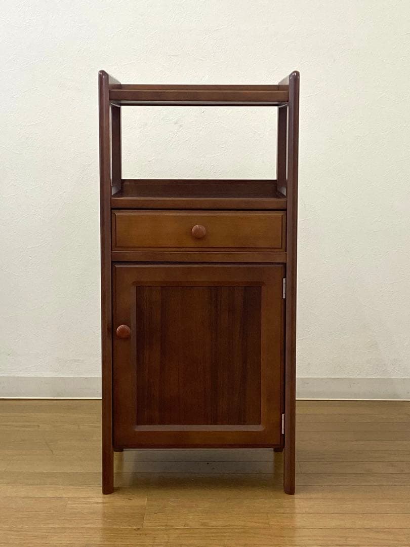 程度良 カリモク 収納 整理 棚 コンソール 電話台 飾り棚