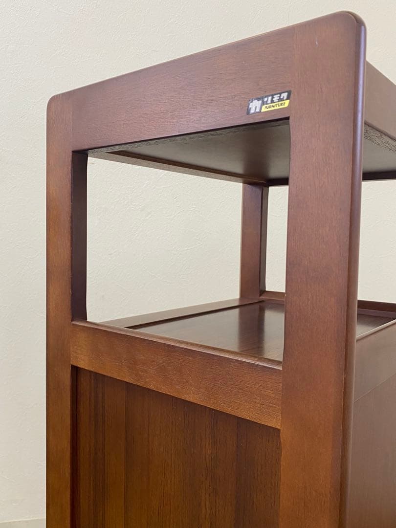 程度良 カリモク 収納 整理 棚 コンソール 電話台 飾り棚