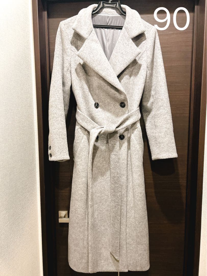 overE 完売品 2025AW ライトグレー チェスターコート 90