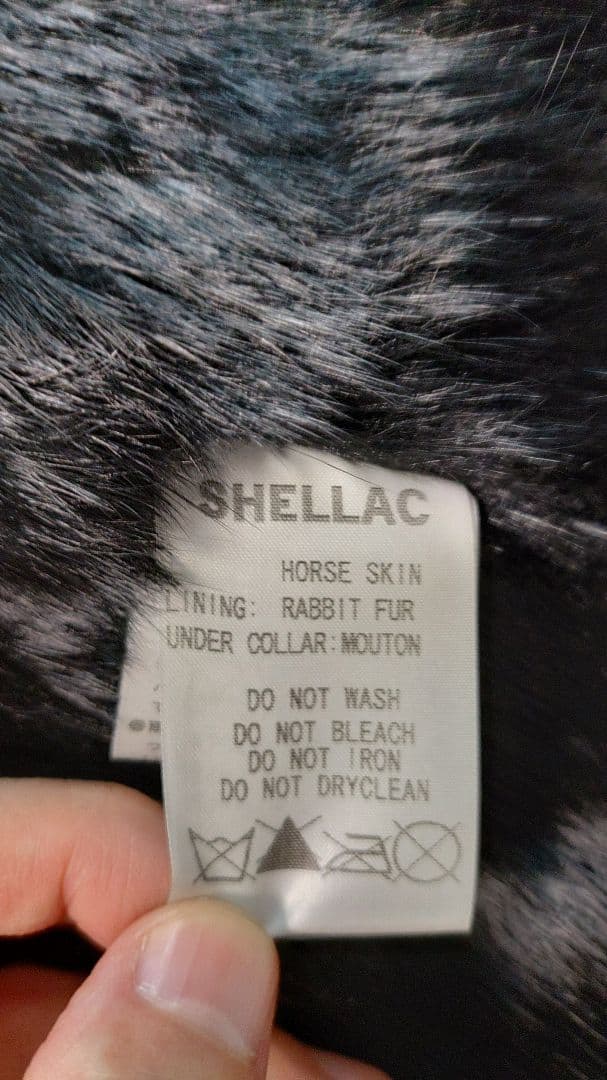 SHELLAC シェラック 総裏ファーレザーライダースジャケット サイズ46