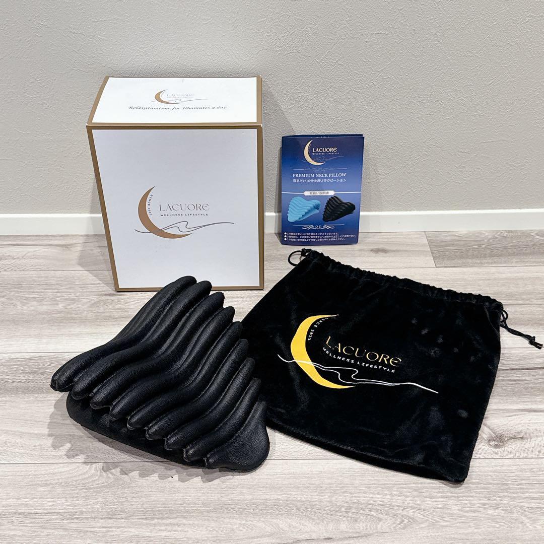 ブラック 首枕 ネックピロー 自宅で寝るだけ10分 ストレッチ 首こり 肩