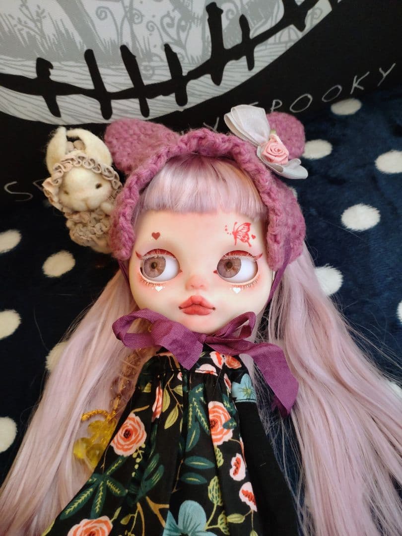 カスタムアイシードールラベンダーフェイスアウトフィット付き