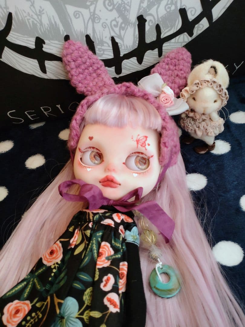 カスタムアイシードールラベンダーフェイスアウトフィット付き