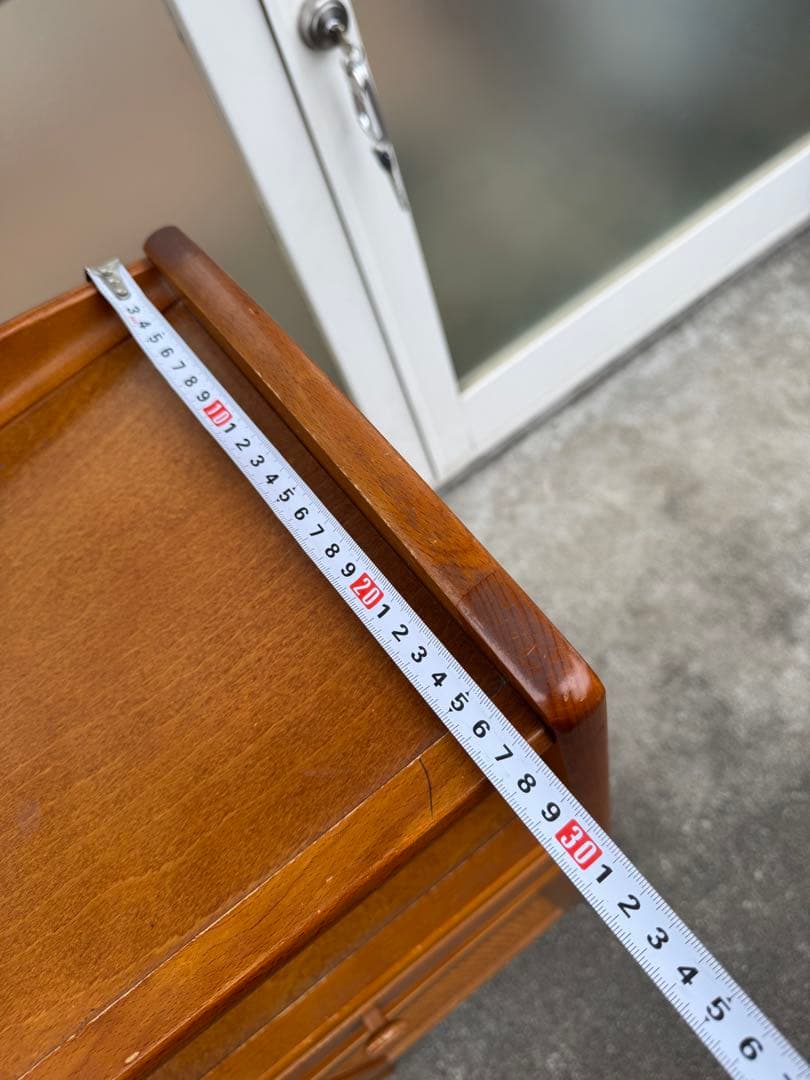 カリモク　木製　棚　キャビネット　引き出し　アンティーク　レトロ