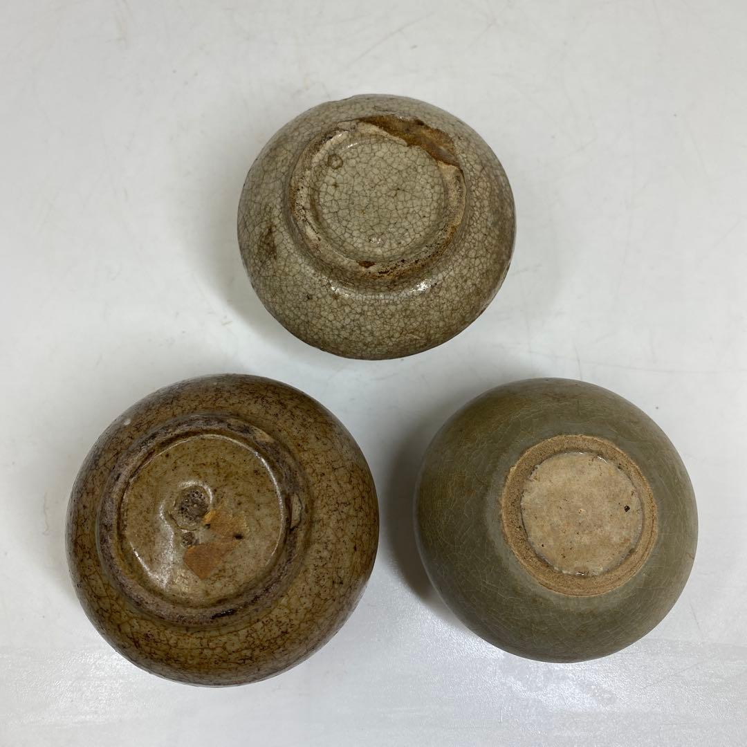 約300〜400年前　古唐津　黒高麗　高麗青磁　油壺5点　東さ7-0616②