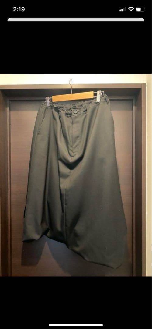 Ground Y [GZ-P09-100-1 / ギャバ股下ボタン変形パンツ]