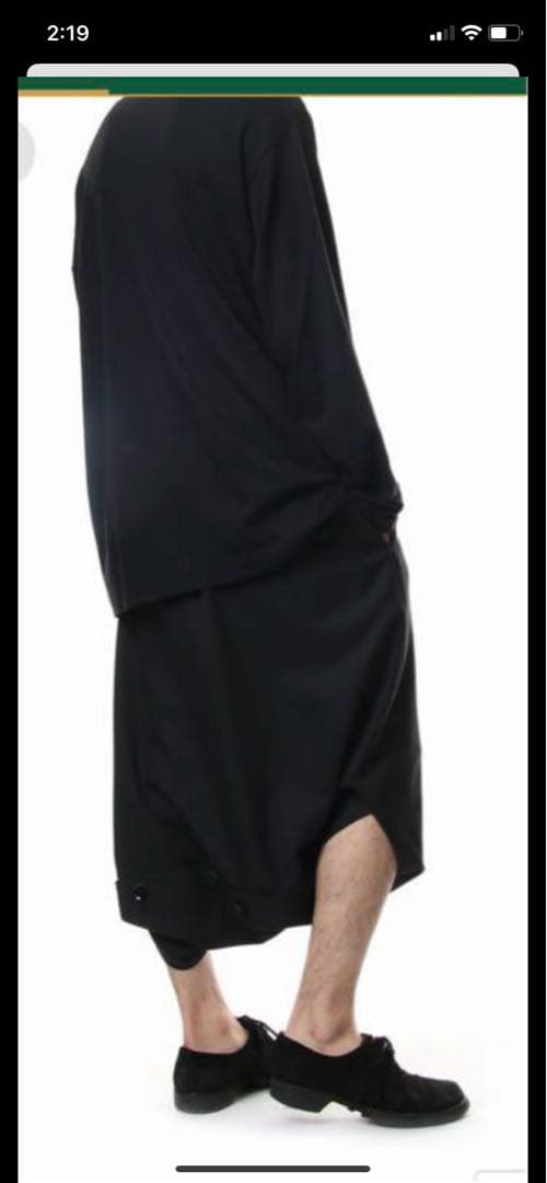 Ground Y [GZ-P09-100-1 / ギャバ股下ボタン変形パンツ]