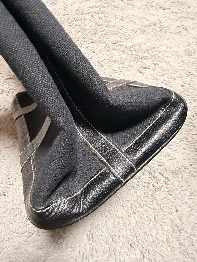 エルメス ガーデンパーティ トワル×レザー ブラック 正規品