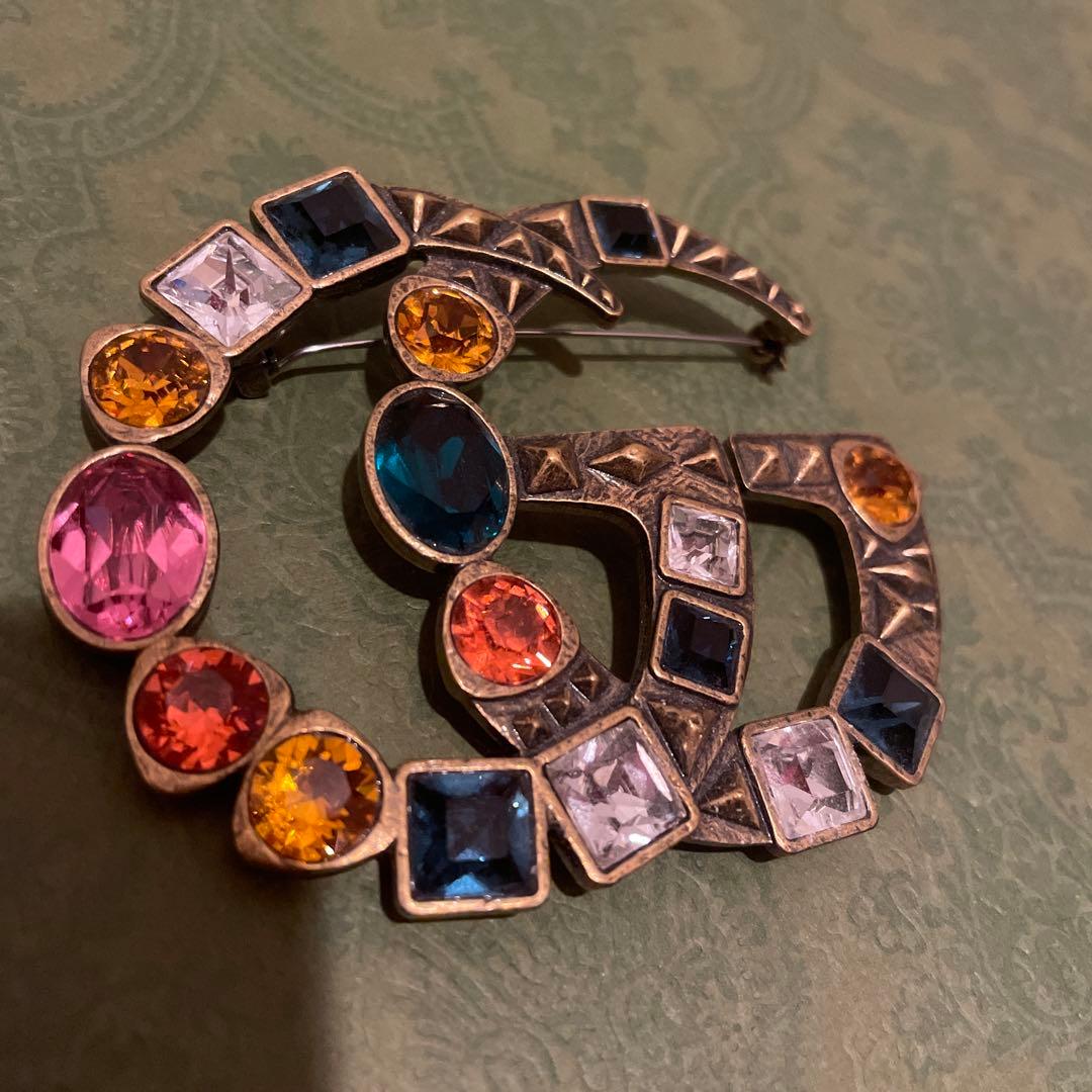 新品未使用 ♡ GUCCI レア アンティークビジューブローチ