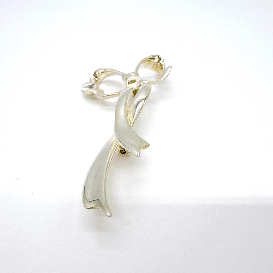 TIFFANY＆Co ティファニー SV925 リボン ピンブローチ ピンバッジ