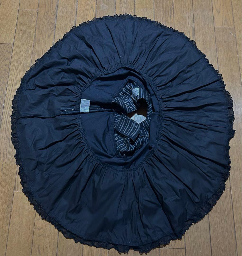 h.NAOTO FRILL フリル　レース　コルセット　スカート　編み上げ　黒