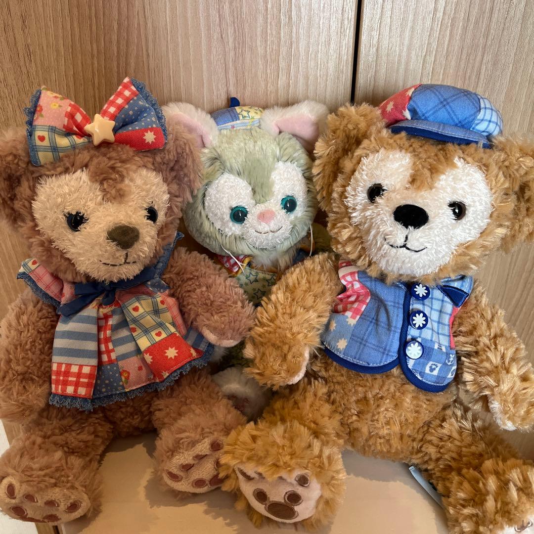 ディズニーシー15周年 ダッフィー、シェリーメイ、ジェラトーニ　ぬいぐるみセット