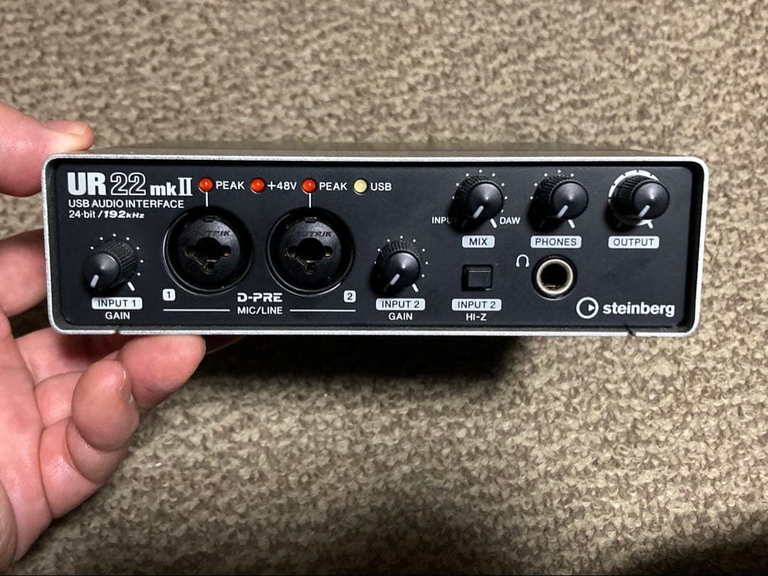 UR22mkII steinberg オーディオインターフェイス