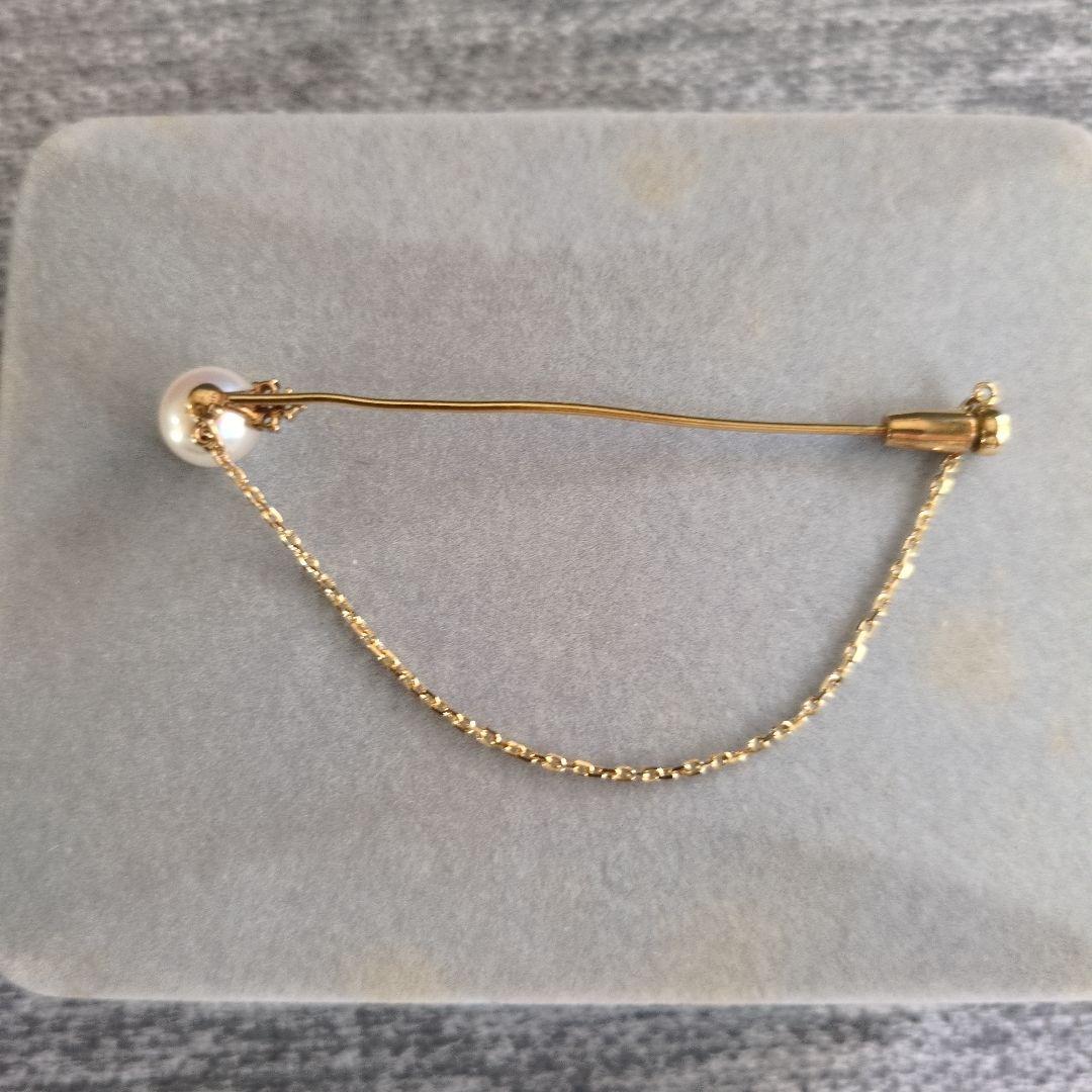 う*ん様 18K★18金×パール×ダイヤ★ピンブローチ