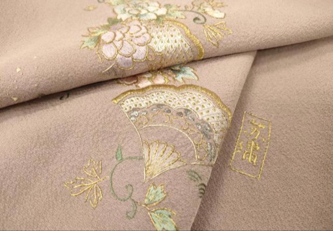 正絹訪問着　作家物　蘇州刺繍七五三　お宮参