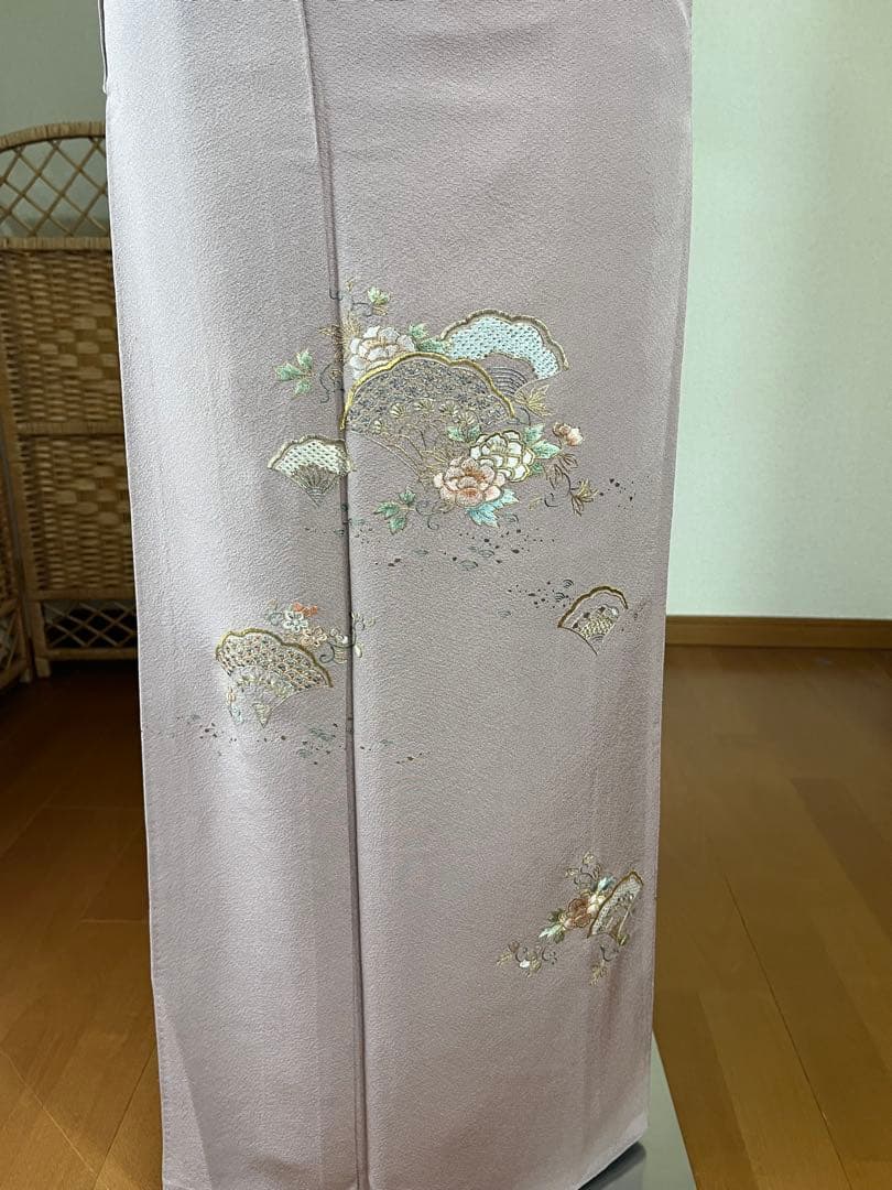 正絹訪問着　作家物　蘇州刺繍七五三　お宮参