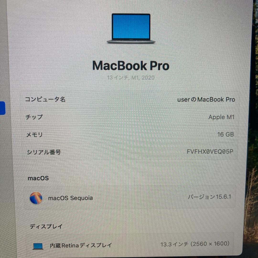 Apple MacBook Pro M1 ノートパソコン 13インチ 16GB