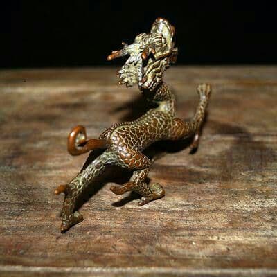 手作りする  純銅  中実  青竜  工芸品  置物60