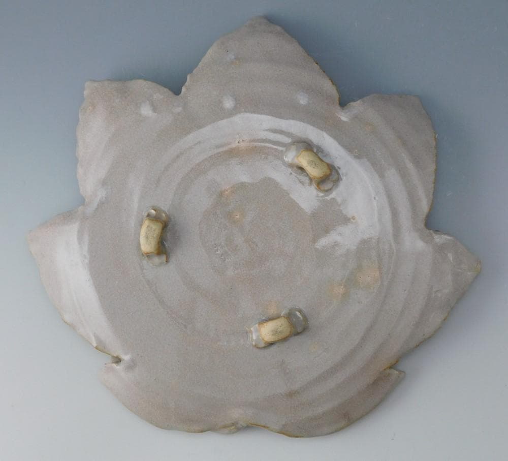 【鳳凰堂】大和吉孝松緑『萩焼 紅葉形菓子鉢』茶道具 菓子器 送料出品者負担