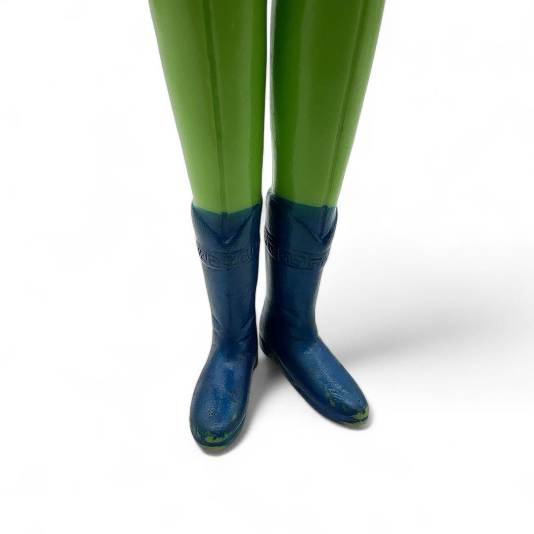 ウッド製 グリーンマン ミニ ソフビ ビンテージ 希少品