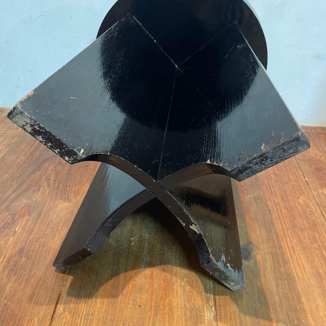 木製　漆塗り　茶道具　円椅子　スツール　立礼用椅子　点茶盤　組立て式　丈夫な作り