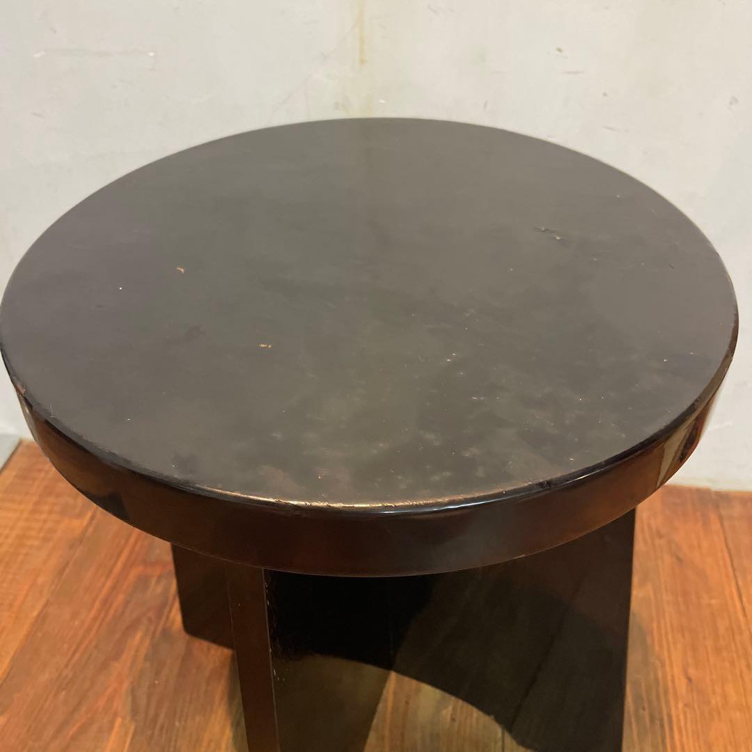 木製　漆塗り　茶道具　円椅子　スツール　立礼用椅子　点茶盤　組立て式　丈夫な作り