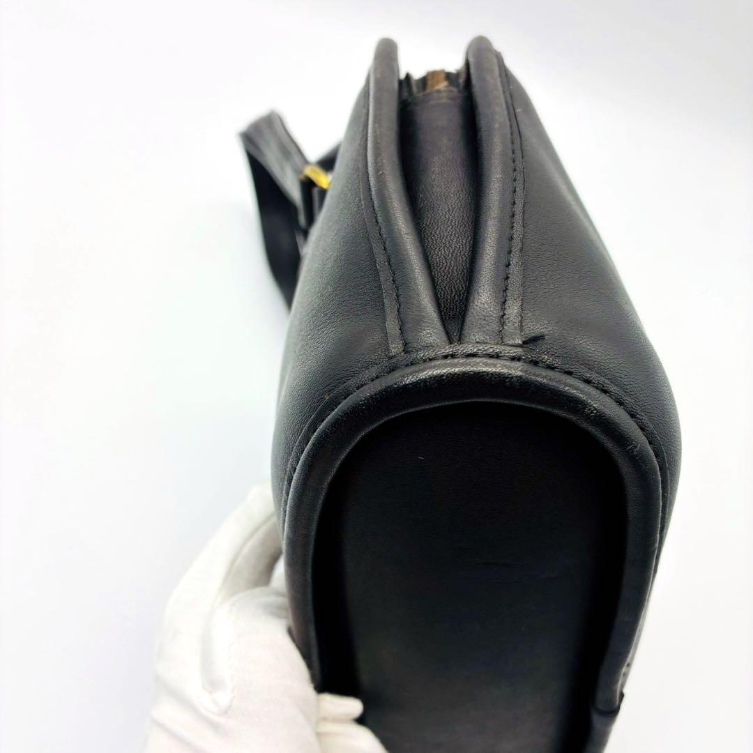 オールドコーチ レザー ハンドバッグ ブラック 黒 USA製 ヴィンテージ