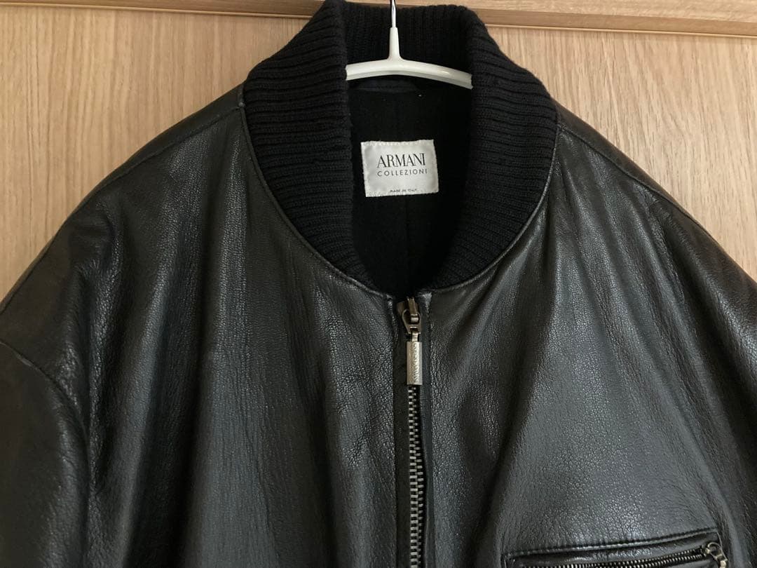 定価約18万ARMANI COLLEZIONI レザージャケット　archive