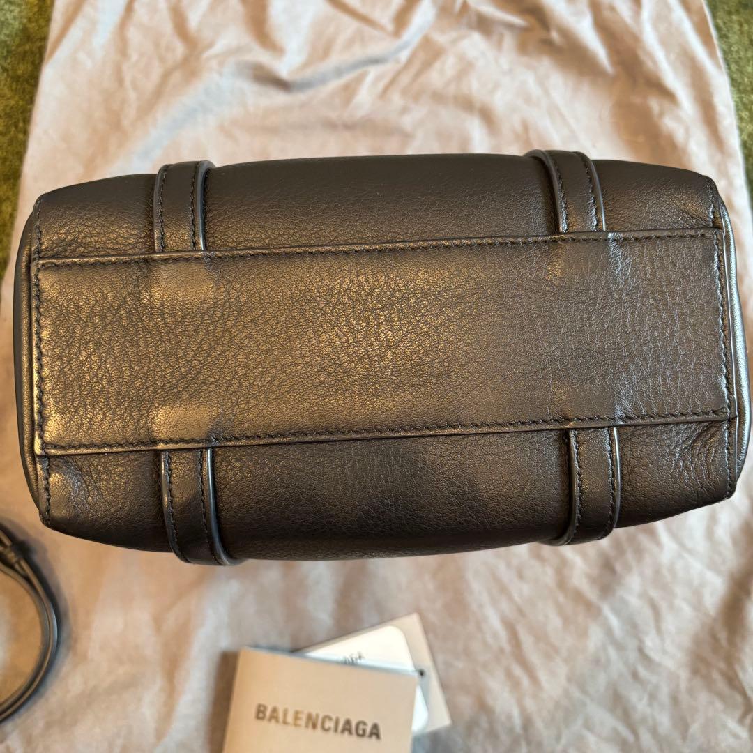 ひ*り様 BALENCIAGA ブラックレザー トートバック
