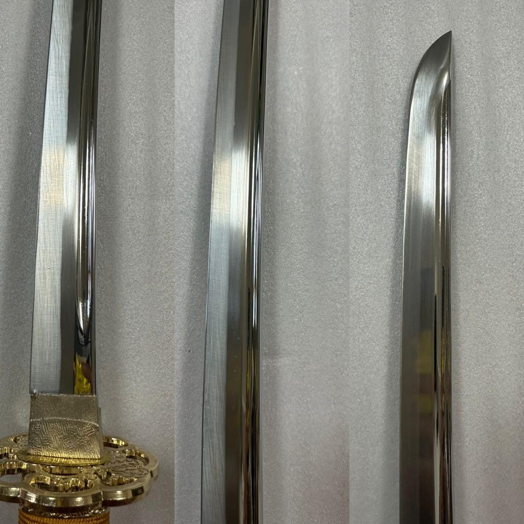 新品 模造刀　打刀 金鞘　コスプレ 鞘付き長さ約105cm 26A3