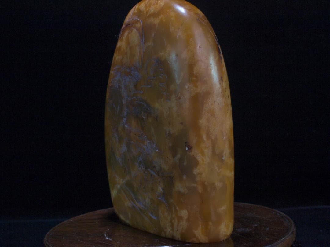 田黄石　中国清時代の置物　貴重品　中国骨董品　博物館共箱 DE297B20-3