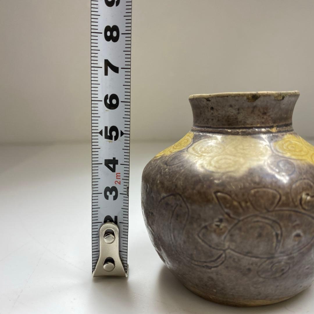 中国清時代　交趾　小壺　高さ6.2㎝　タトチ　東な７-0209☆2F