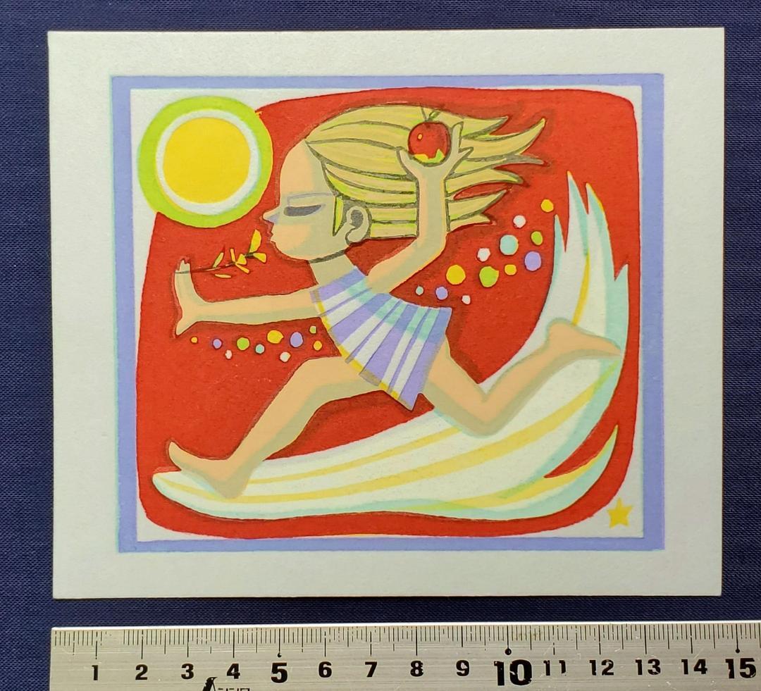 ぺこちゃん　●池田修三／オリジナル木版画７●