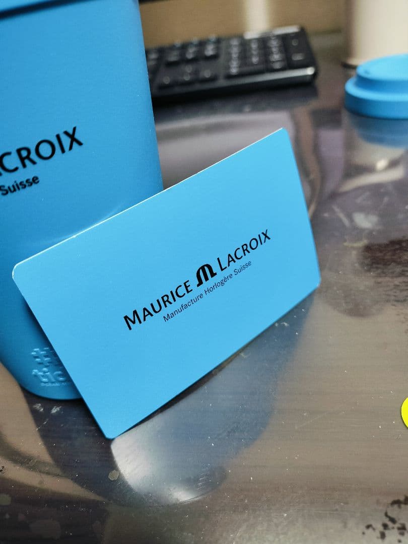 新品　Maurice Lacroix ブルー ラバーベルト 時計