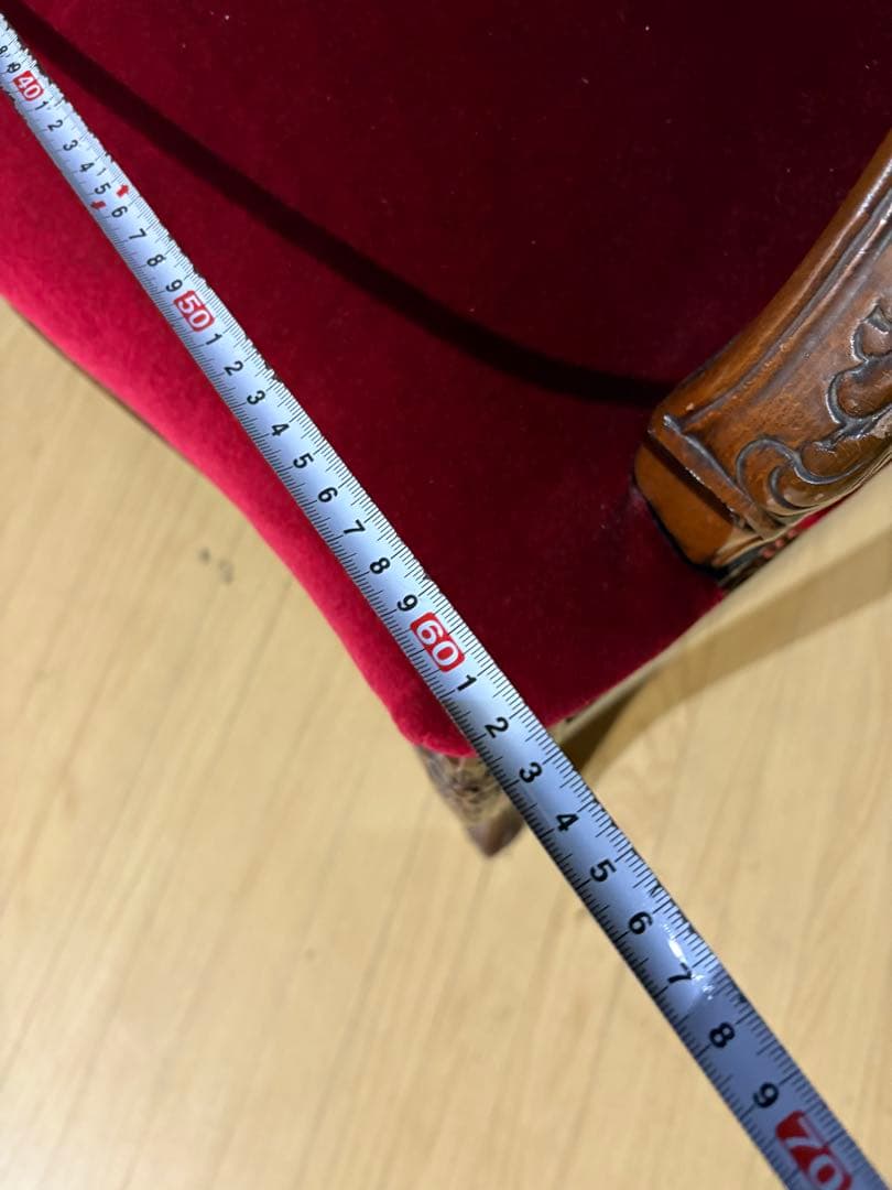 イタリア製　ヴェローナクラシック　アームチェア　モケット　猫足