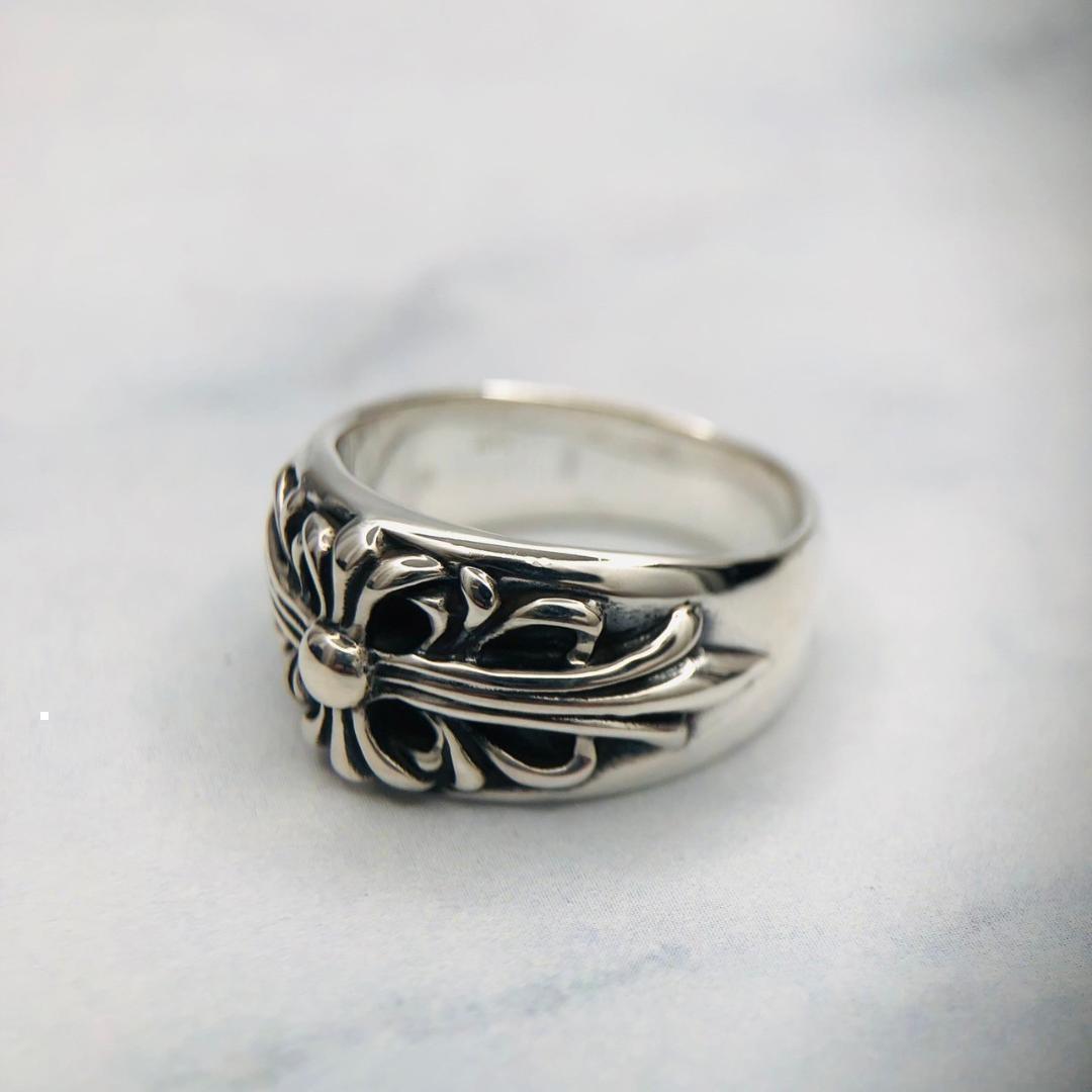 25号　シルバー925 リング　指輪　フレア　ユリ　新品　即納 4-1　8954