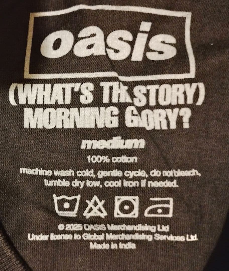 超貴重 オアシス ワンダーウォール 30周年記念 90分間限定販売 Tシャツ M