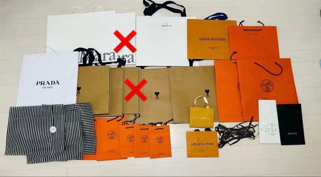 HERMES エルメス　高級ブランド ショップ袋 ショッパー　紙袋　セット