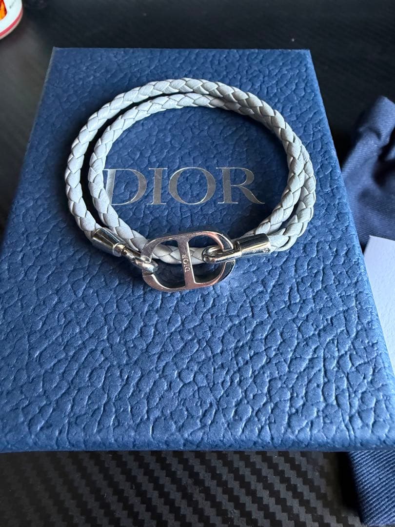 CD Icon ブレイドレザー ダブルブレスレット