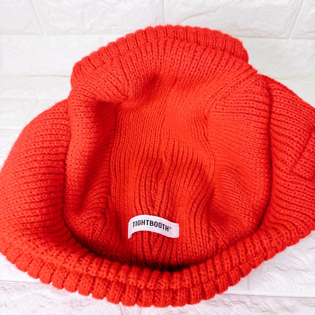 極美品✨TIGHTBOOTH タイトブース ボンバービーニー ニット帽 レッド
