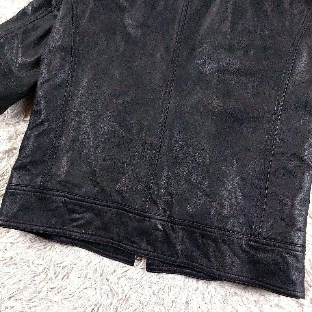 バーバリーブラックレーベル ラムレザーホースロゴ ノバチェックシングルライダース