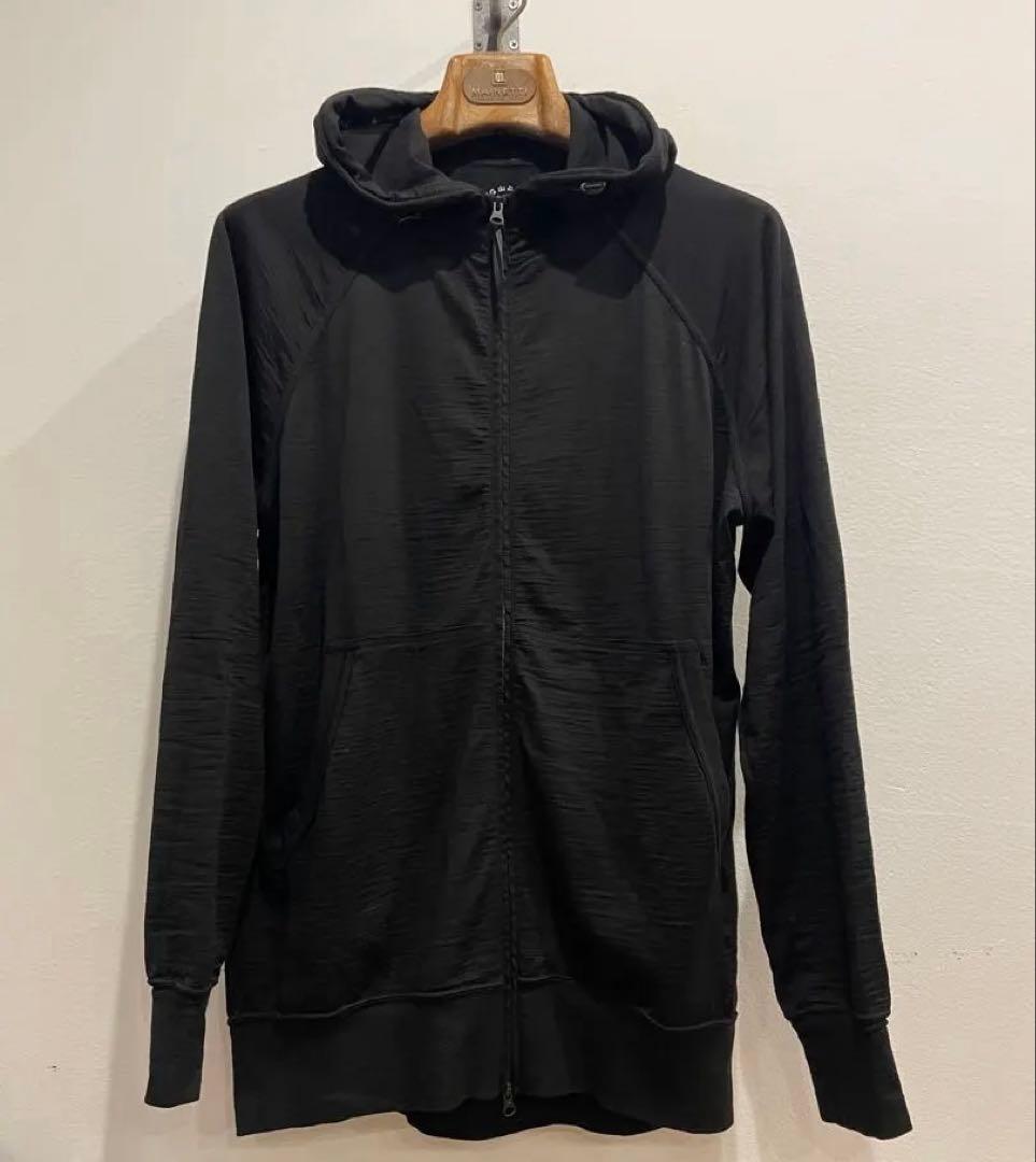 山と道 メリノパーカー ブラック M 100% Merino Zip Hoody